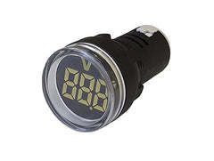 3-digit p/m 22mm voltmeter 5-60vdc white pl-dc5-60v-w