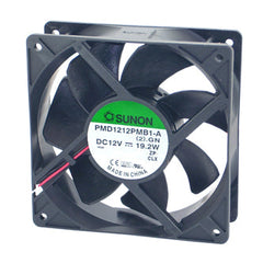 12vdc axial fan 120sqx38mm bal 190cfm lead pmd1212pmb1-a *d*