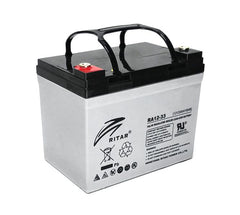 Battery sla 12v 33ah 195x130x180mm f11 terminals ra12-33a