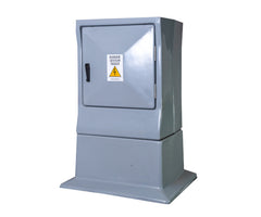 12w fibreglass s/d meter kiosk 720x340x1460mm k0009/5