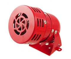 Siren mini motor metal 220VAC IP55 red SR-MS190-M