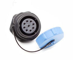 Panel mount socket / female 9p ip67 bayonet sy1312/s-9-c