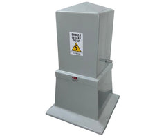 Stubby kiosk no window cloud grey 300x300x670mm k0020/1/cg