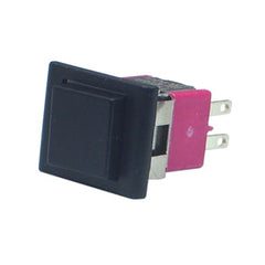Push button switch dpdt on-mom sol black body & button p8702-f22a-22-bq-e-h-z54