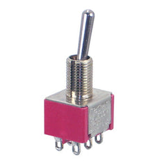 Mini toggle switch dpdt on-(on) sol t80t-8011a-sebq