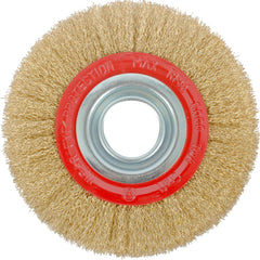 Wire wheel brush 150 x 25mm bench grinder blister
