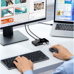 UGREEN USB 3.0 4-Port Switch Box, with 1.5m USB Cables