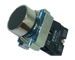 22mm push button flush black 220vac no pb-adp2-ba21