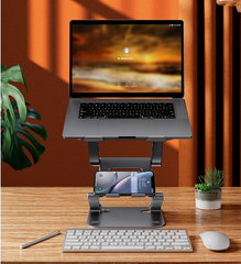 TRIPLE LIFT ADJUSTABLE ALU LAPTOP STAND