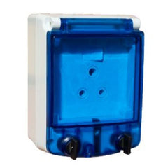 Outlet box with pc/blue cover PSO-1 176x132x94 040-608