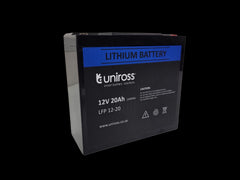 Uniross 12.8V 20Ah (256Wh) LiFEPO4 battery | UR-BAT-LiFePO4-12-20