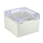 Abs enclosure molded ip65 83x81x56 grey+clear lid 11-88t