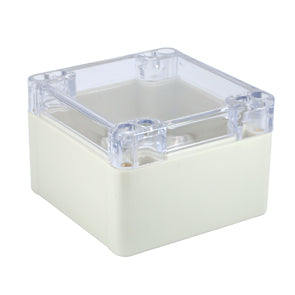 Abs enclosure molded ip65 83x81x56 grey+clear lid 11-88t