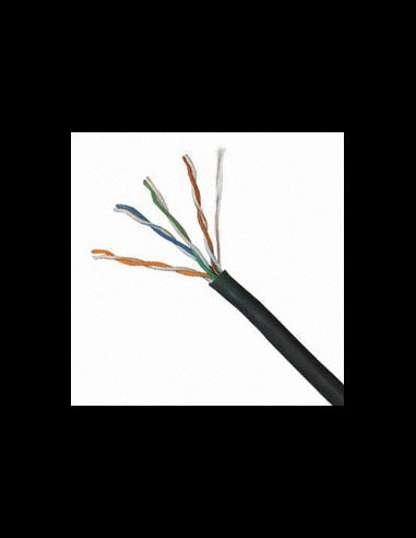 Acconet CAT5 UV Outdoor Ethernet Cable 305m Black CCA SF/TP Roll | CAT5U-305