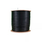 Essential CAT6 UV Outdoor Ethernet Cable 500m Black Solid Copper SF/TP Roll | CAT6U-500-SC-GEN