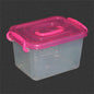 3lt clear plastic storage bin 186x138x115mm 160056
