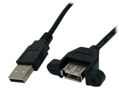 300mm usb 2.0 lead p/mnt socket to in-line plug 170416