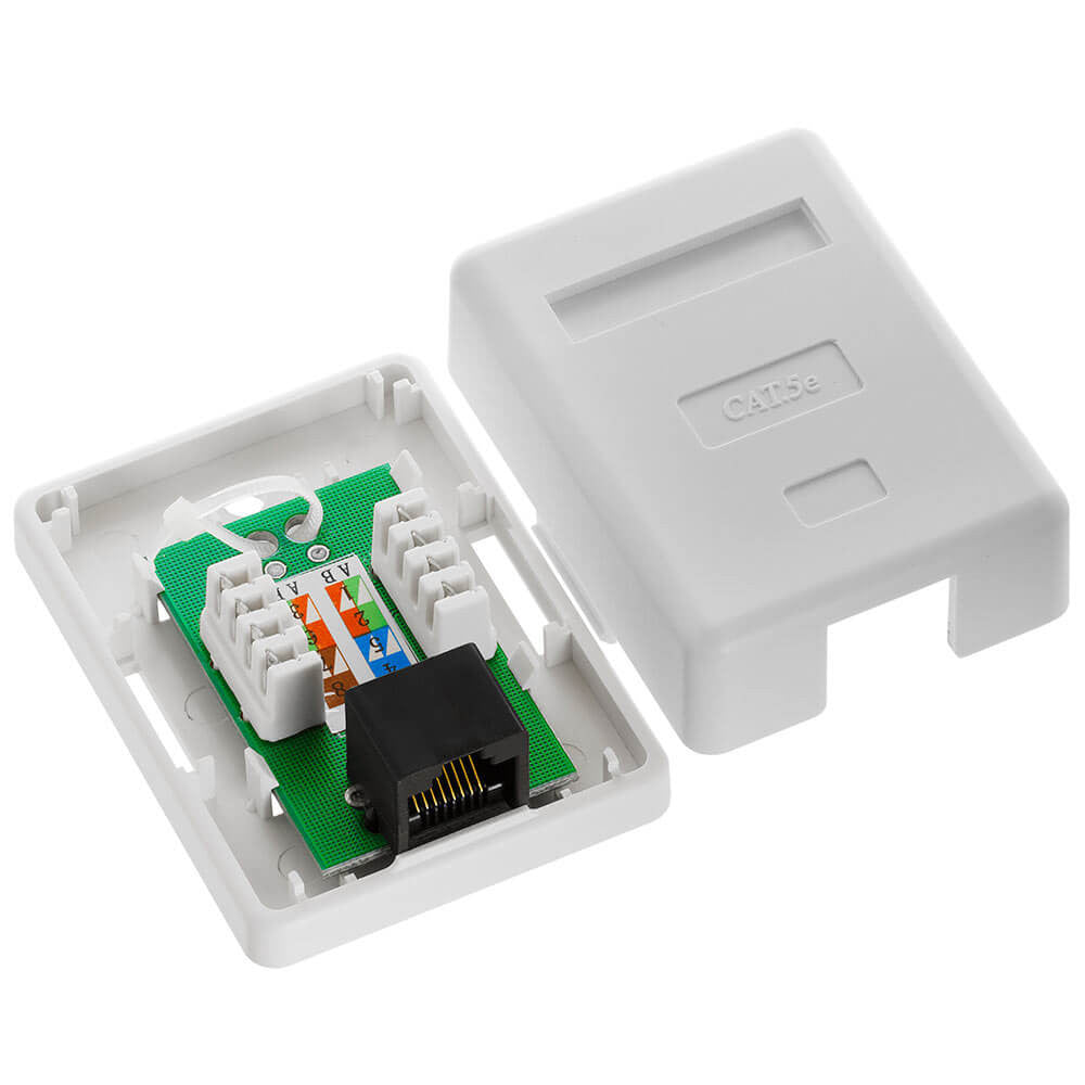Acconet CAT5e Single RJ45 Wall Box | CAT5-BOX-1