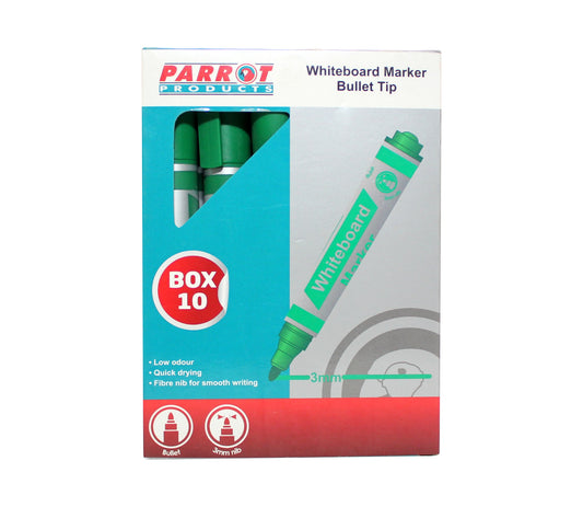 MARKER WHITEBOARD BULLET BOX 10 GREEN - Price Concious Spot >>>  PC SPOT