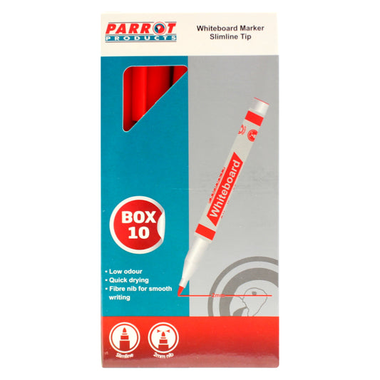 MARKER WHITEBOARD S/LINE BOX 10 RED - Price Concious Spot >>>  PC SPOT