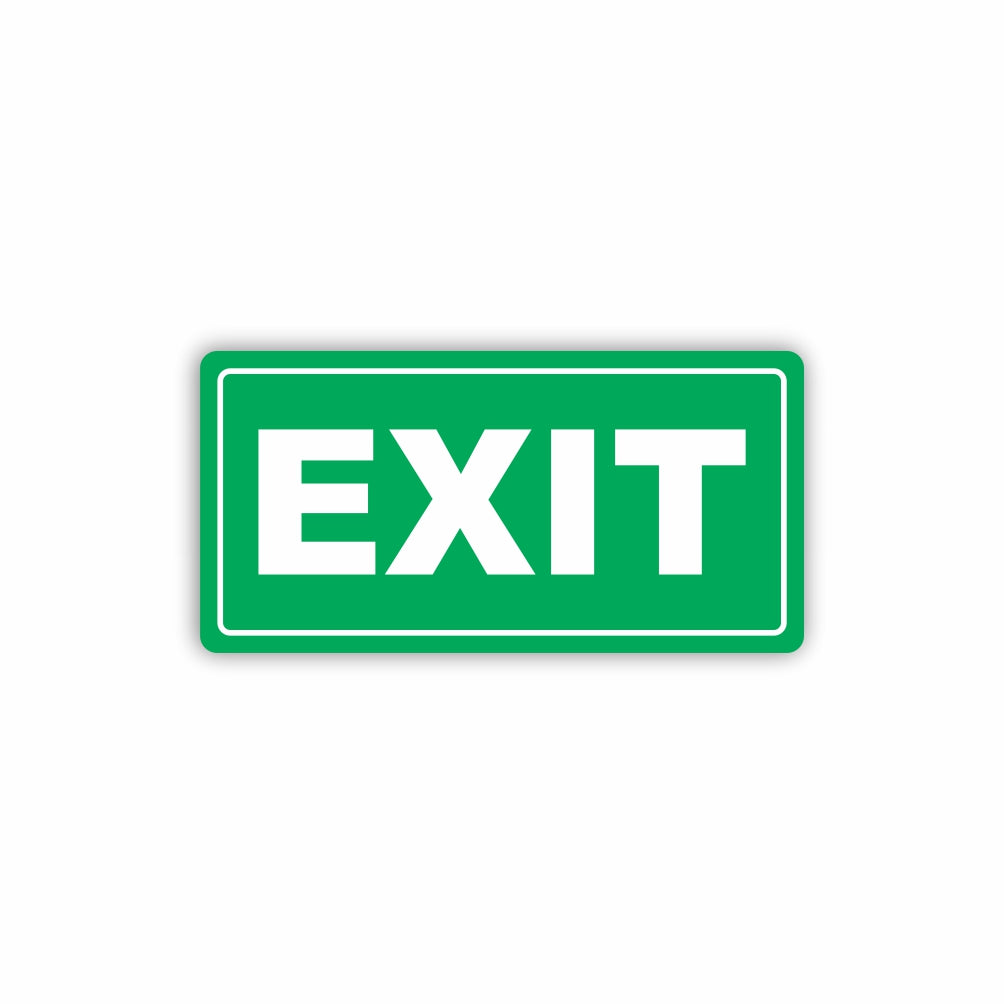 SYMBOLIC SIGN 150*300MM EXIT GREEN ON WHITE ACP - Price Concious Spot >>>  PC SPOT