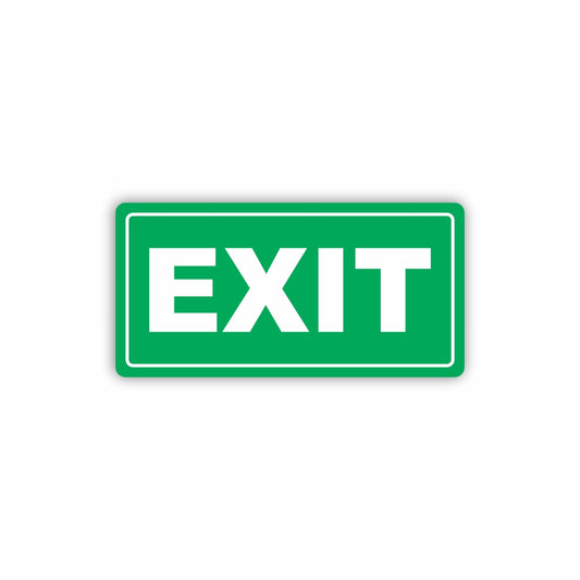 SYMBOLIC SIGN 150*300MM EXIT GREEN ON WHITE ACP