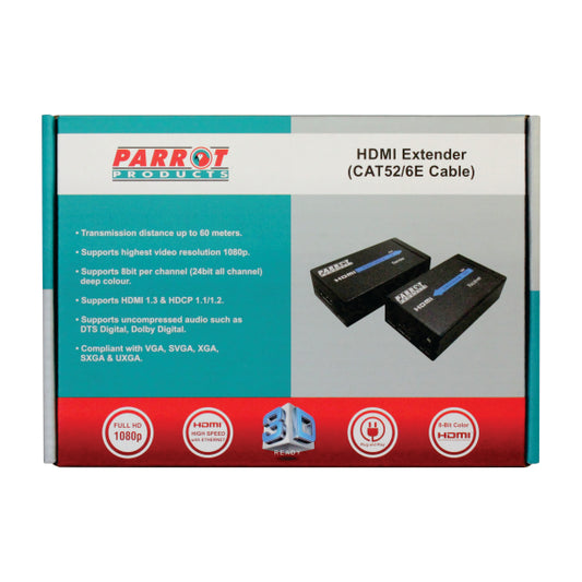 ADAPTOR - HDMI EXTENDER (BY CAT52/6E CABLE) - Price Concious Spot >>>  PC SPOT