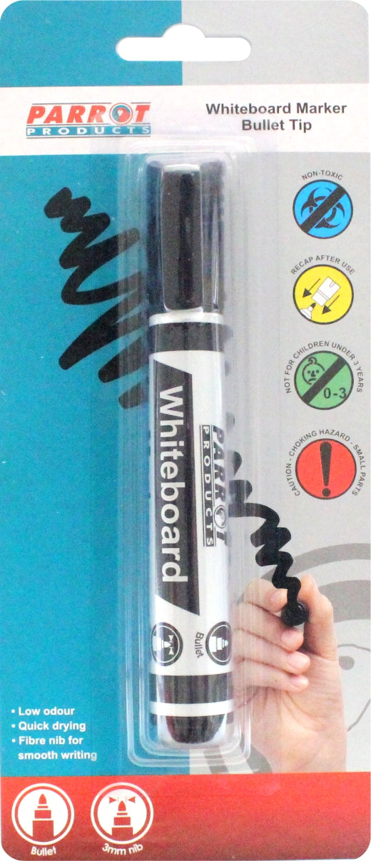 MARKER WHITEBOARD BULLET CARDED BLACK - Price Concious Spot >>>  PC SPOT