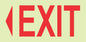 PHOTOLUMINESCENT 190MM SAFETY SIGN -E4-EXIT+ARROW RIGHT