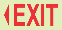 PHOTOLUMINESCENT 190MM SAFETY SIGN -E4-EXIT+ARROW RIGHT