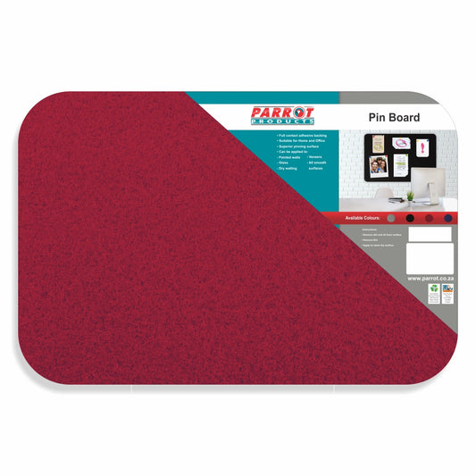 PIN BOARD ADHESIVE NO FRAME 600*450MM RED - Price Concious Spot >>>  PC SPOT