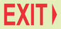 PHOTOLUMINESCENT 190MM SAFETY SIGN -E5-ARROW LEFT+EXIT