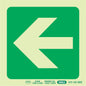 PHOTOLUMINESCENT 190MM SAFETY SIGN -E22-ARROW LEFT