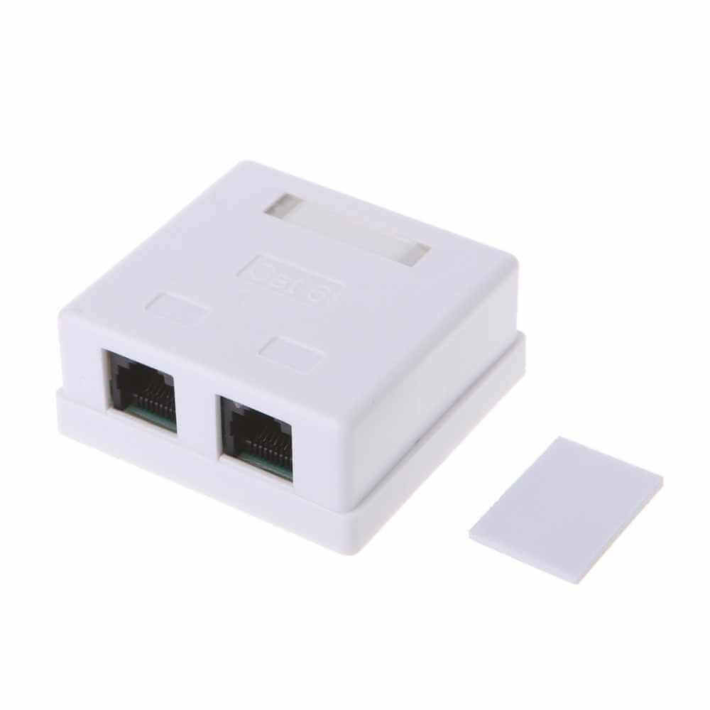 Acconet CAT6 Dual RJ45 Wall Box | CAT6-BOX-2