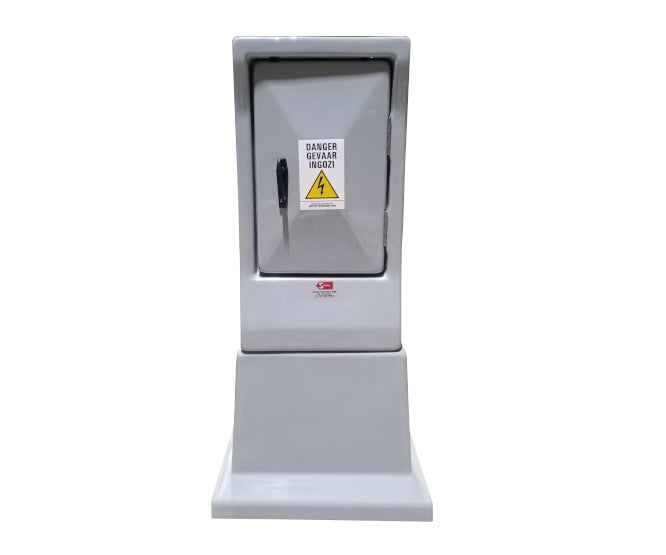 6w fibreglass d/d meter kiosk 570x435x1270mm k0006/5