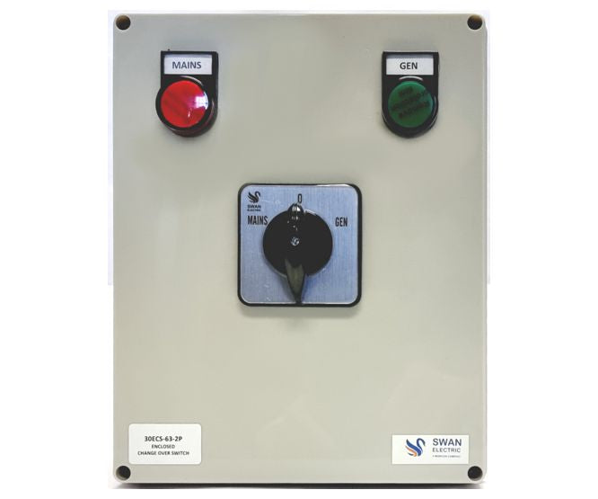 Enclosed change over 63A 2P pvc encl 30ECS-63A-2P