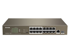 Tenda 16-Port Fast Ethernet Switch with 16-Port PoE | TEF1118P-16-150W