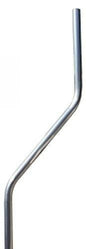 38mm Aluminium Cranked Pole - 3m - 1.22mm Sidewall