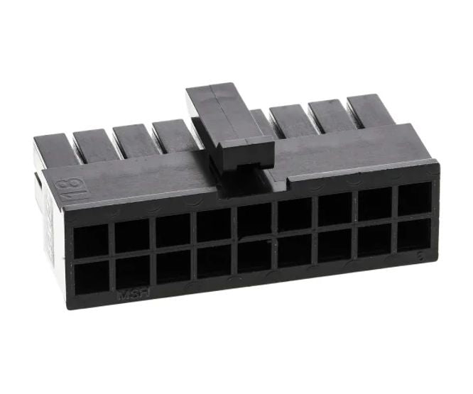 Housing socket dual 18w p=3mm 43025-1800