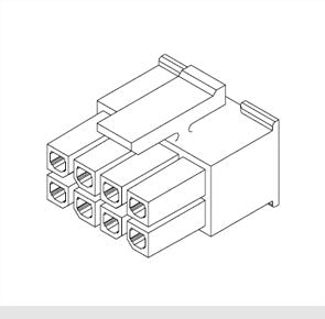 Housing recep dil 10w 43025-10 43025-1000
