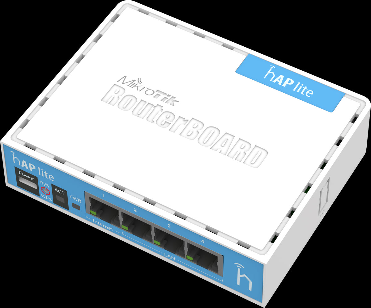 MikroTik hAP lite - 2.4GHz desktop Wi-Fi Router - mountable