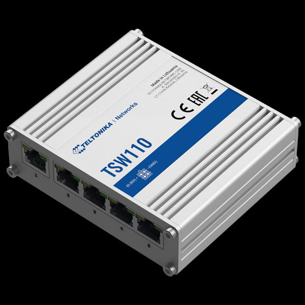 Teltonika 5-Port L2 Unmanaged Ethernet Switch | TSW110