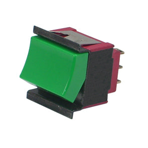 Rocker switch dpdt ill grn 5201zqe-66
