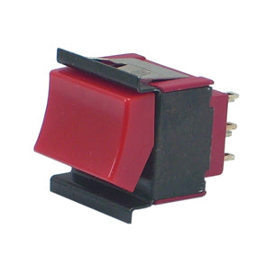 Rocker switch dpdt ill red 5208zqe-33