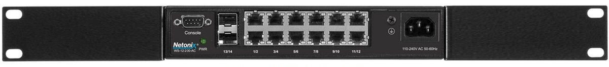 Netonix 12-Port Managed PoE Switch 24V-48V AC PoE + 2SFP Uplink Ports 250W | NTX-WS-12250-AC