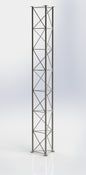 Lattice Mast 3m Section (Revised). ZigZag bracing and flange joint.