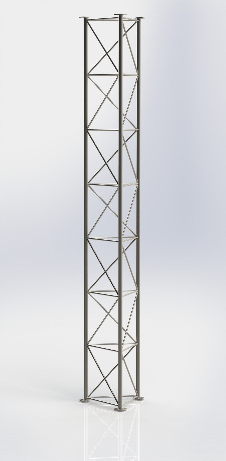 Lattice Mast 3m Section (Revised). ZigZag bracing and flange joint.