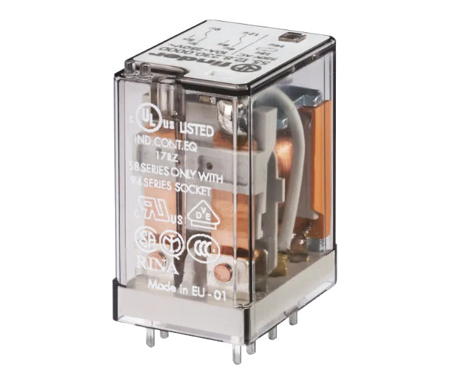 Relay dpdt 10a 240vac rect 8pcb 55.12