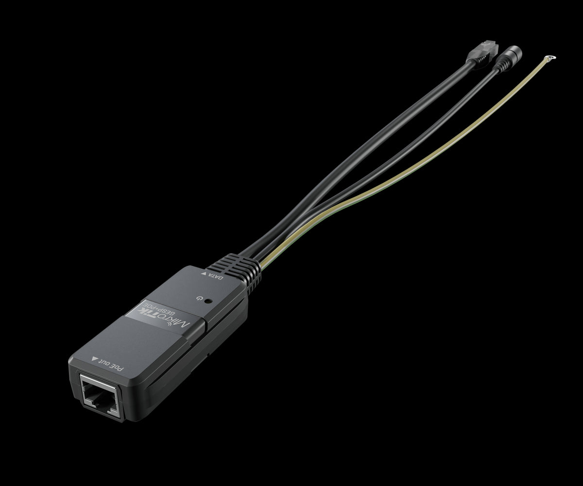MikroTik Gigabit PoE injector with surge protection, indoor enclosure