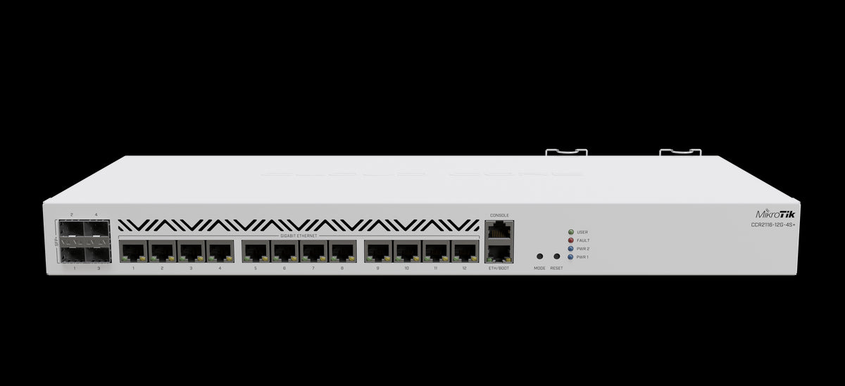 MikroTik Cloud Core 12 Port Gigabit 4SFP+ 16 Core Router | MT-RBCCR2116-12G-4S+